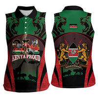 Proud Kenya 254 Women Sleeveless Polo Shirt Kenyan Safari Animals - Wonder Print Shop