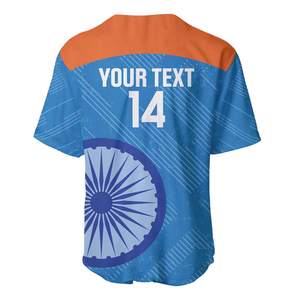 Custom India Cricket Baseball Jersey Go Women In Blue - Wonder Print Shop