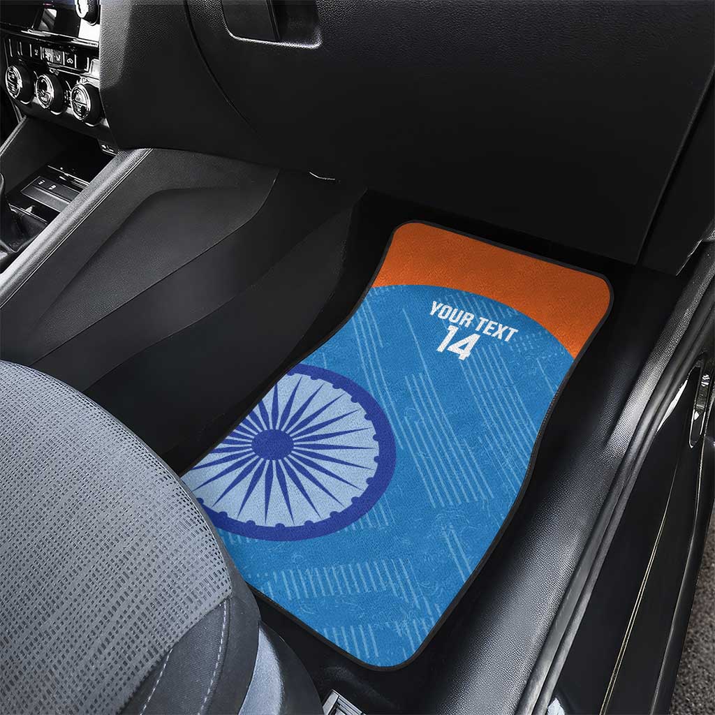 Custom India Cricket Car Mats Go Women In Blue - Wonder Print Shop