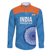 Custom India Cricket Family Matching Long Sleeve Bodycon Dress and Hawaiian Shirt Go Women In Blue - Wonder Print Shop