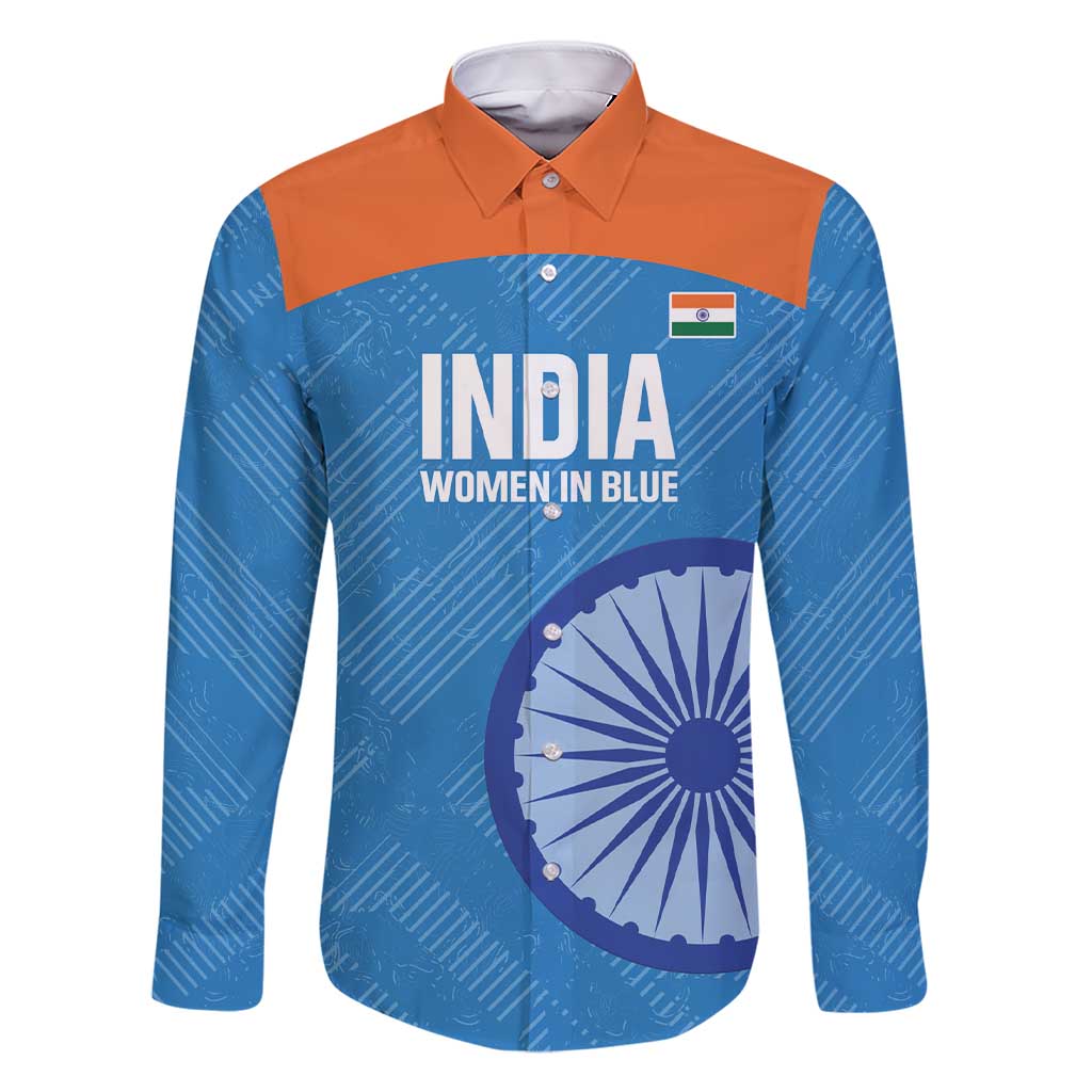 Custom India Cricket Family Matching Short Sleeve Bodycon Dress and Hawaiian Shirt Go Women In Blue - Wonder Print Shop