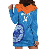 Custom India Cricket Hoodie Dress Go Women In Blue - Wonder Print Shop