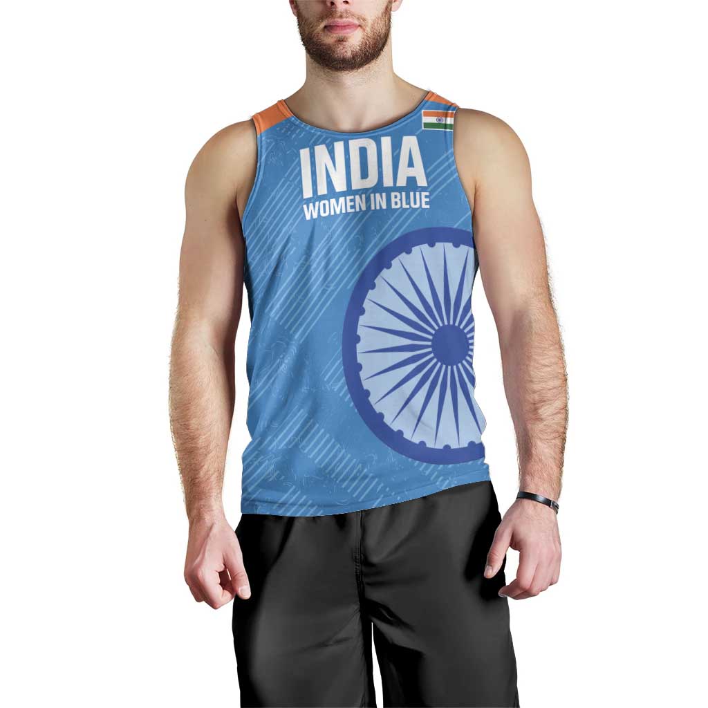 Custom India Cricket Men Tank Top Go Women In Blue - Wonder Print Shop