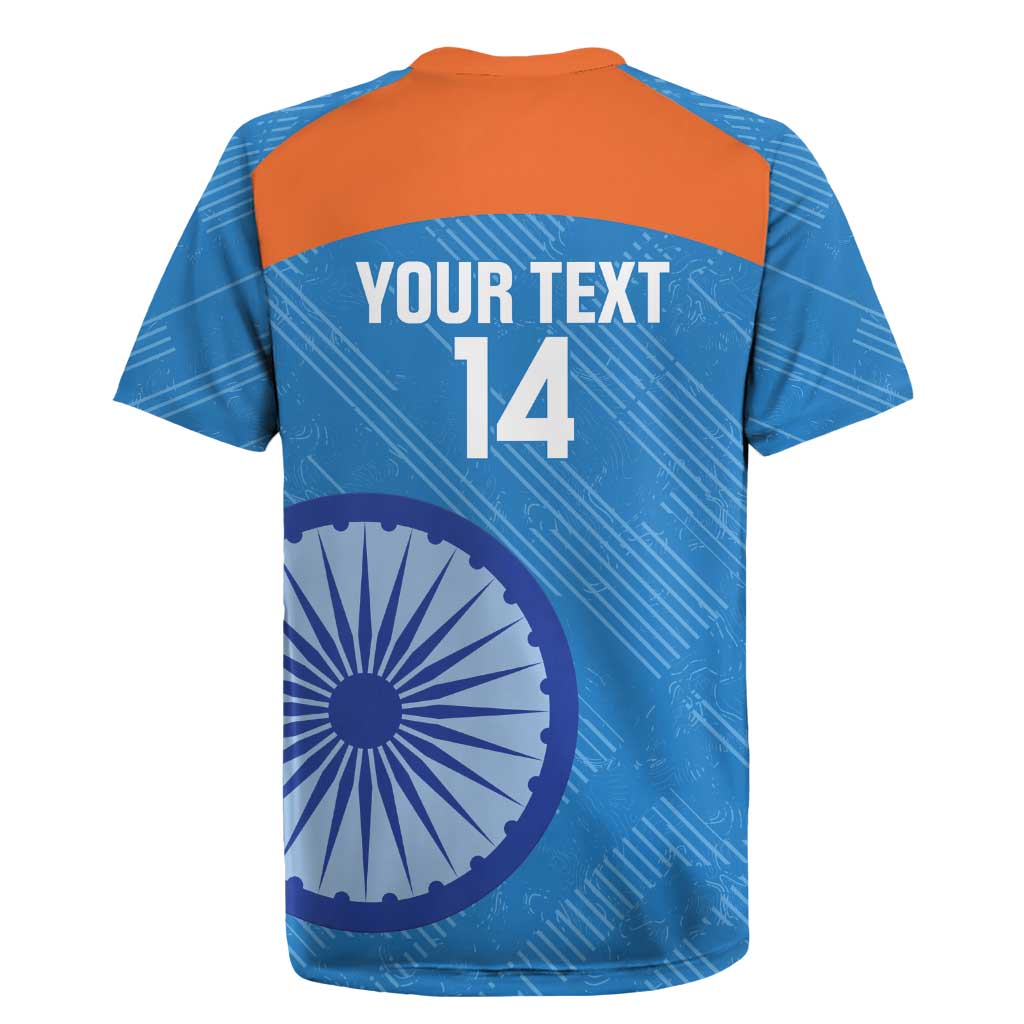 Custom India Cricket Rugby Jersey Go Women In Blue - Wonder Print Shop