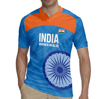 Custom India Cricket Rugby Jersey Go Women In Blue - Wonder Print Shop