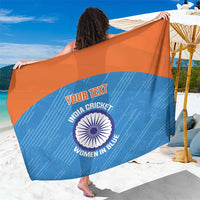 Custom India Cricket Sarong Go Women In Blue - Wonder Print Shop