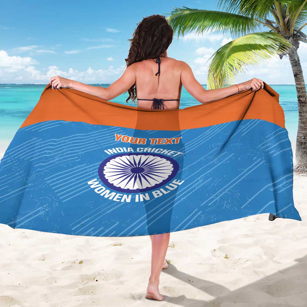 Custom India Cricket Sarong Go Women In Blue - Wonder Print Shop