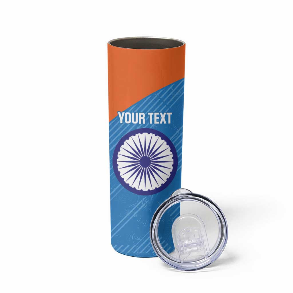 Personalised India Cricket Skinny Tumbler Go Women In Blue - Wonder Print Shop