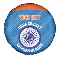 Custom India Cricket Spare Tire Cover Go Women In Blue - Wonder Print Shop