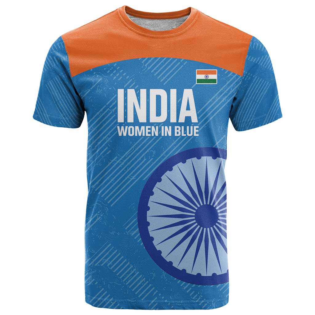 Custom India Cricket T Shirt Go Women In Blue - Wonder Print Shop