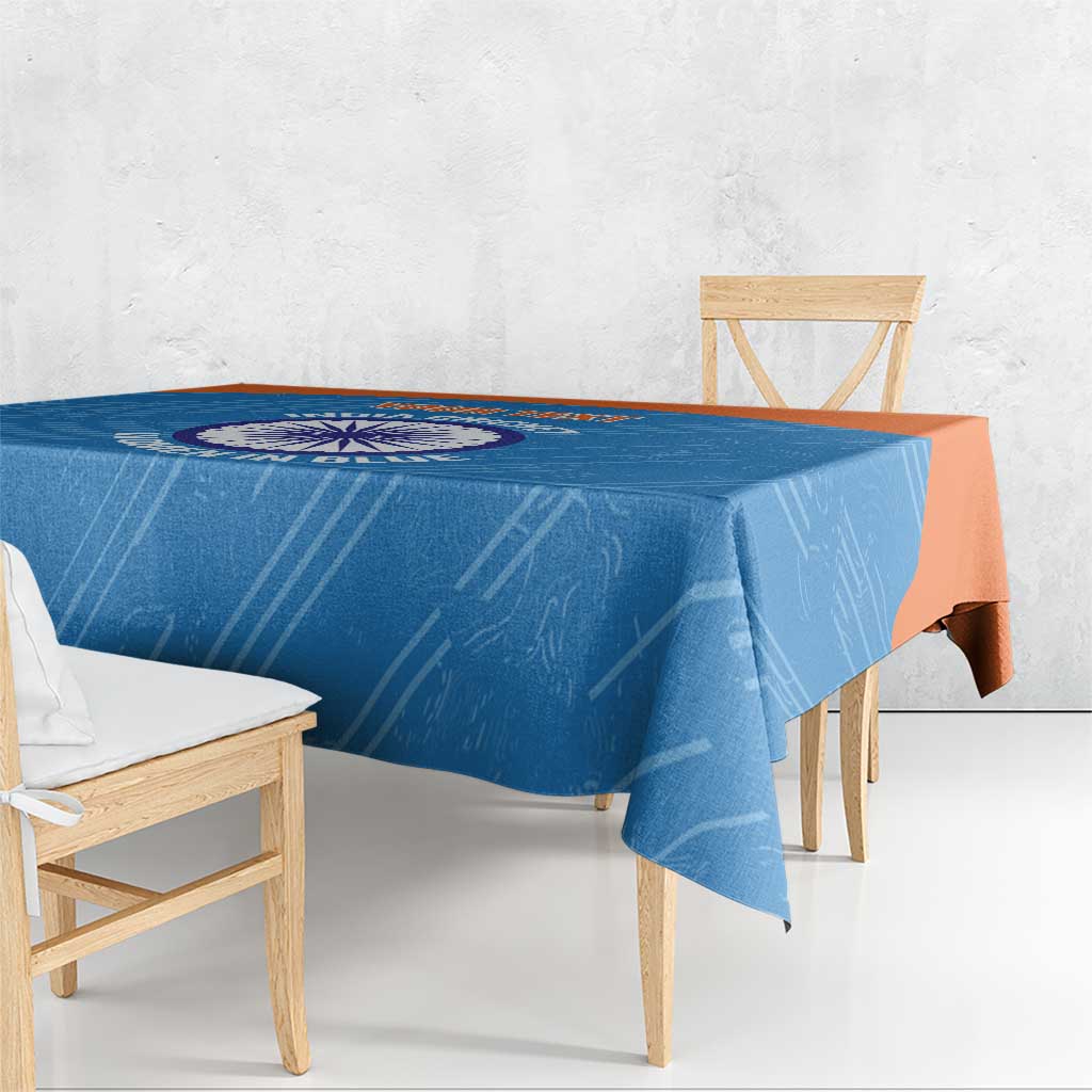 Custom India Cricket Tablecloth Go Women In Blue - Wonder Print Shop