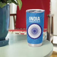 Personalised India Cricket Tumbler Cup Go Women In Blue - Wonder Print Shop