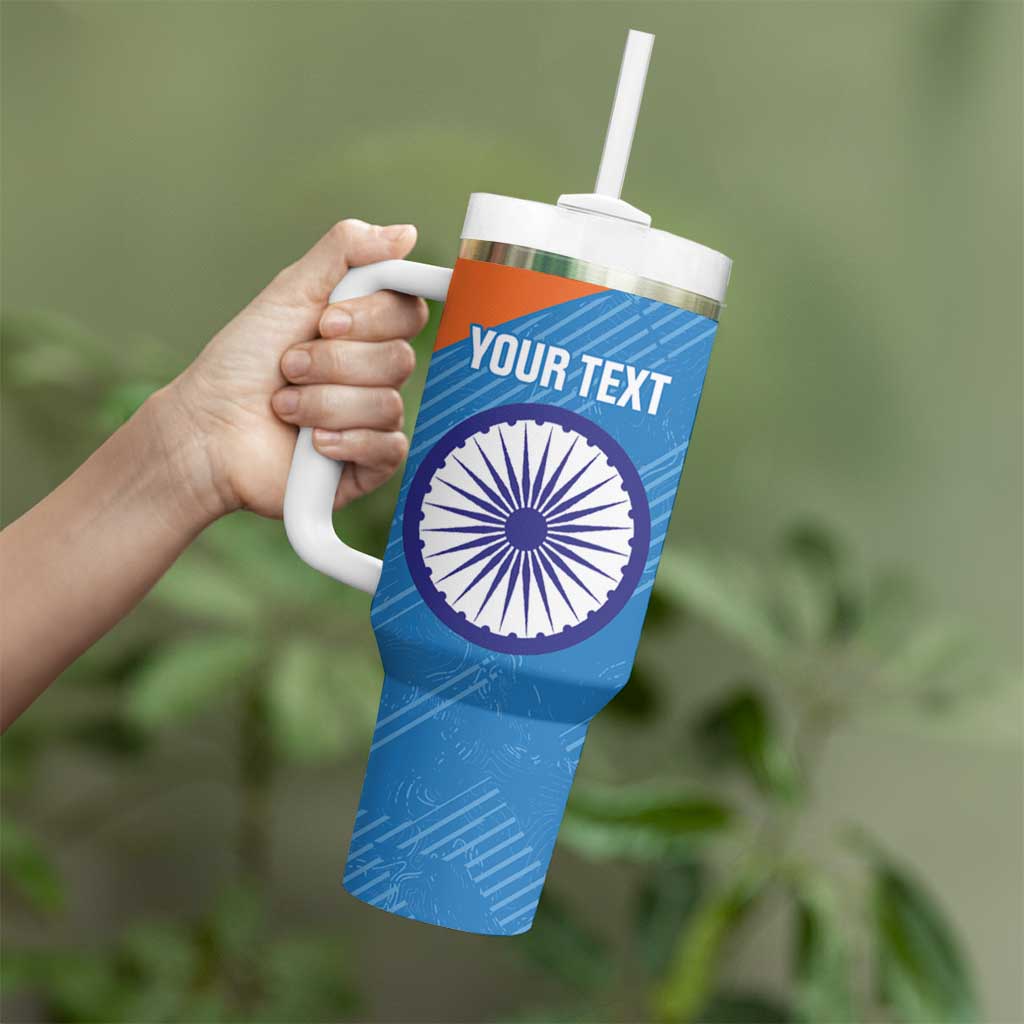 Personalised India Cricket Tumbler With Handle Go Women In Blue - Wonder Print Shop