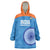 Custom India Cricket Wearable Blanket Hoodie Go Women In Blue - Wonder Print Shop