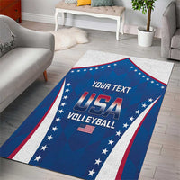 Custom USA 2025 Volleyball Area Rug Sporty Style