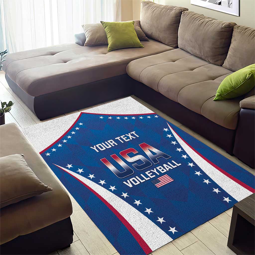 Custom USA 2025 Volleyball Area Rug Sporty Style