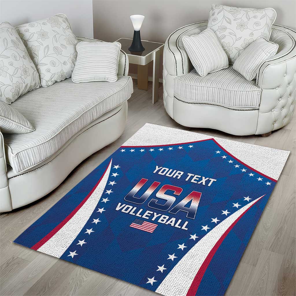 Custom USA 2025 Volleyball Area Rug Sporty Style