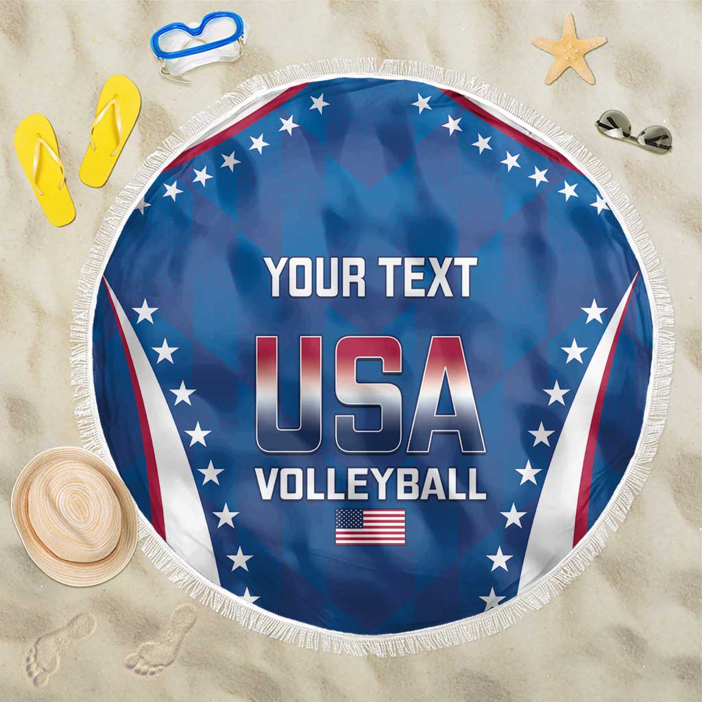Custom USA 2025 Volleyball Beach Blanket Sporty Style