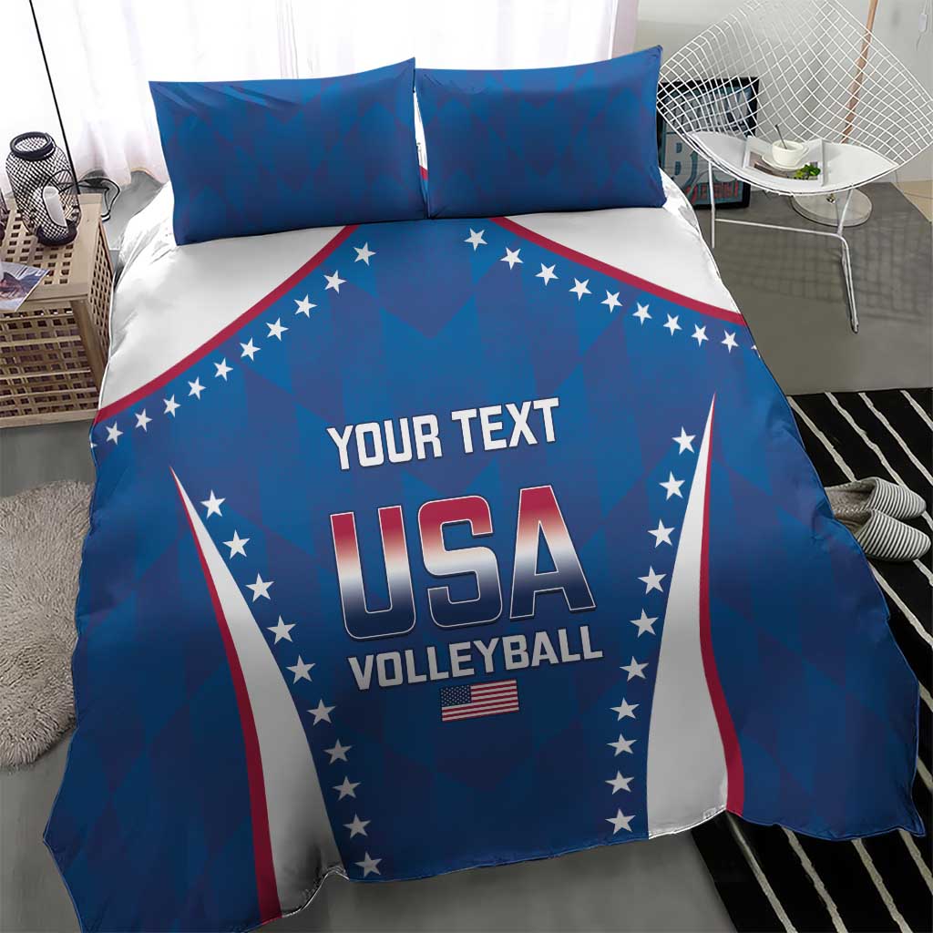 Custom USA 2025 Volleyball Bedding Set Sporty Style