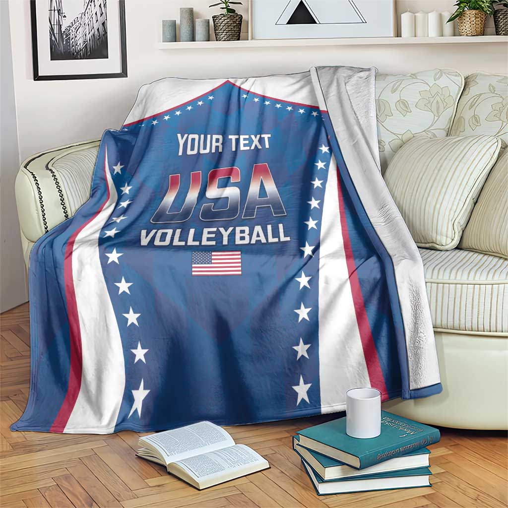 Custom USA 2025 Volleyball Blanket Sporty Style