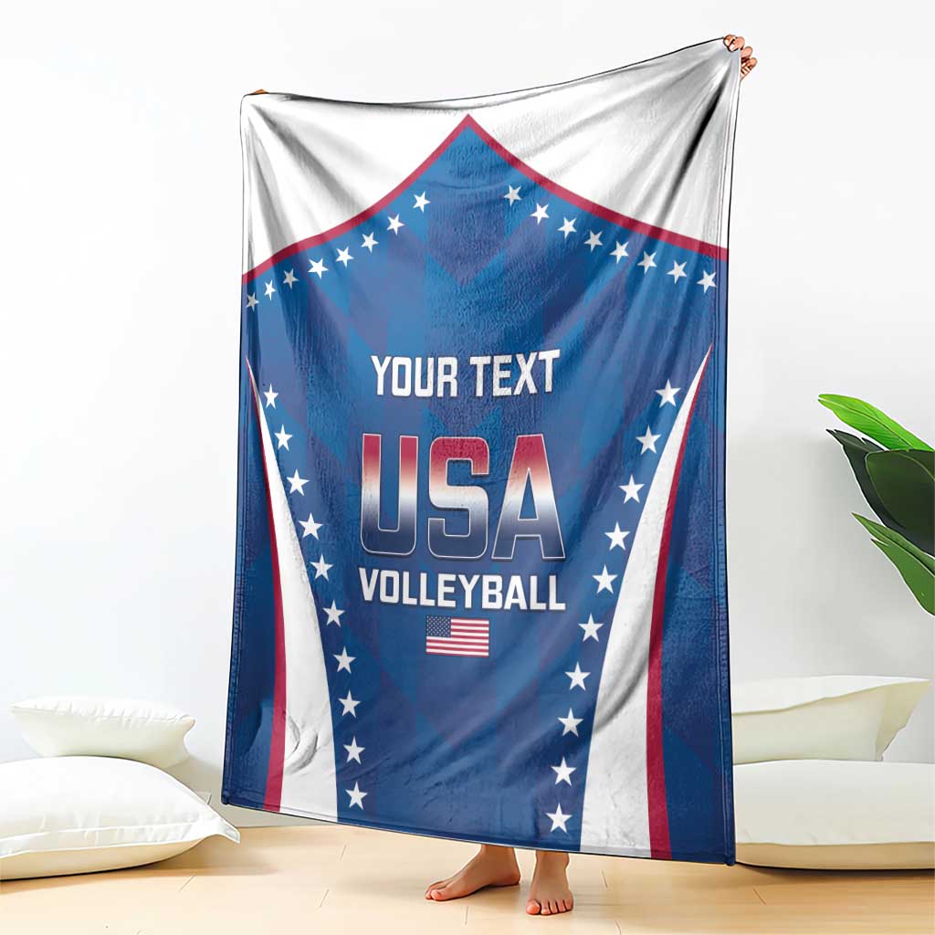 Custom USA 2025 Volleyball Blanket Sporty Style