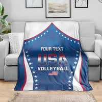 Custom USA 2025 Volleyball Blanket Sporty Style