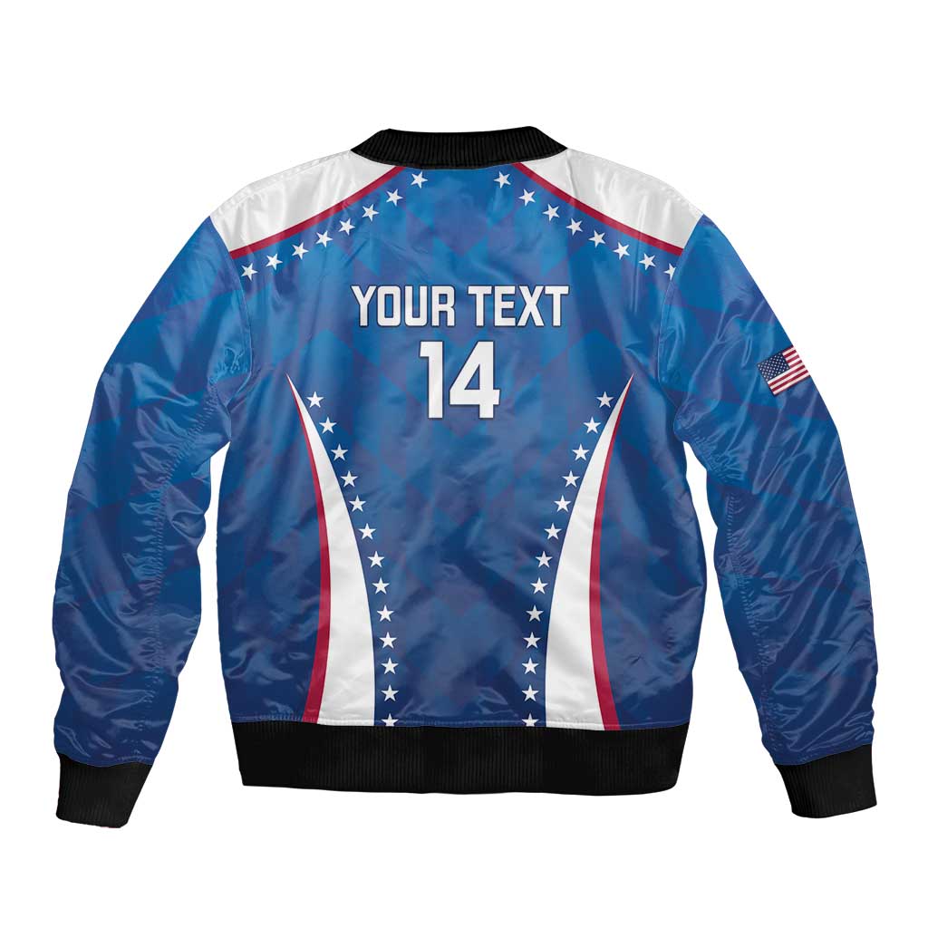 Custom USA 2025 Volleyball Bomber Jacket Sporty Style