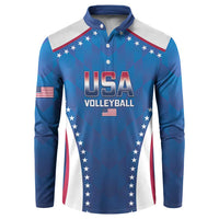 Custom USA 2025 Volleyball Button Sweatshirt Sporty Style