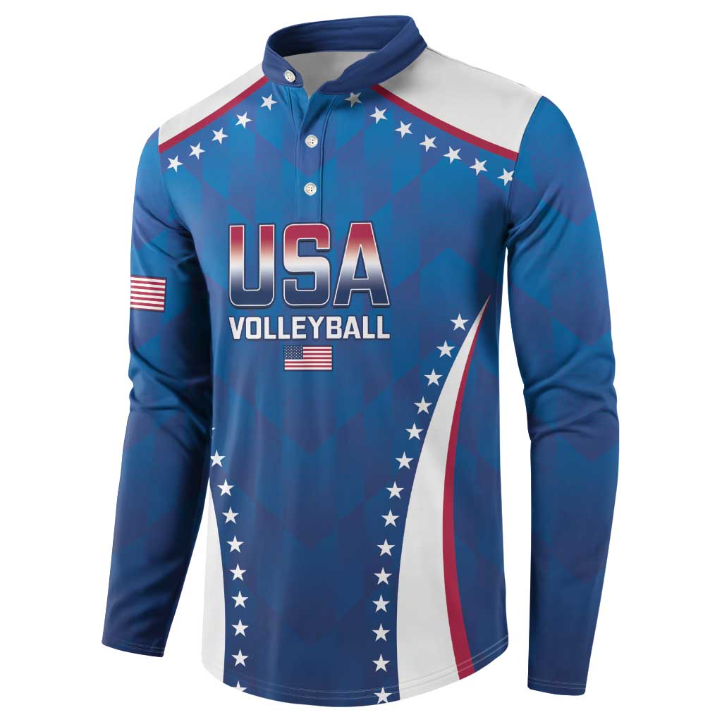 Custom USA 2025 Volleyball Button Sweatshirt Sporty Style