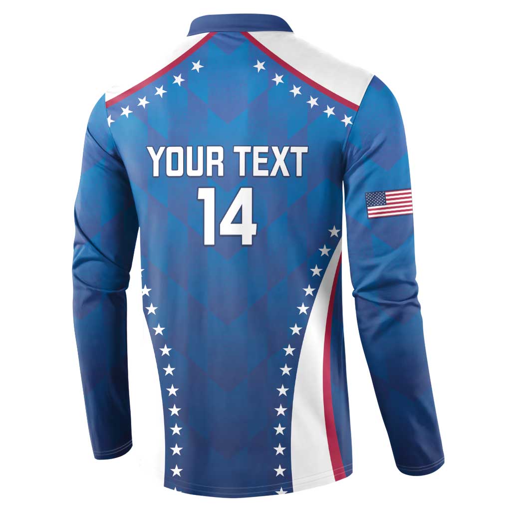 Custom USA 2025 Volleyball Button Sweatshirt Sporty Style