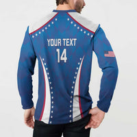 Custom USA 2025 Volleyball Button Sweatshirt Sporty Style