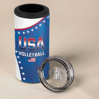 Custom USA 2025 Volleyball 4 in 1 Can Cooler Tumbler Sporty Style