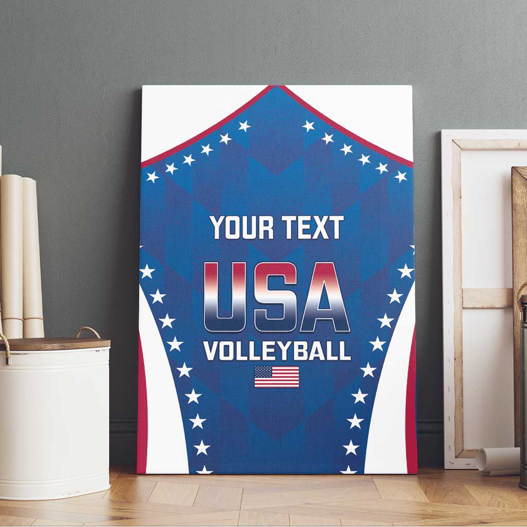 Custom USA 2025 Volleyball Canvas Wall Art Sporty Style
