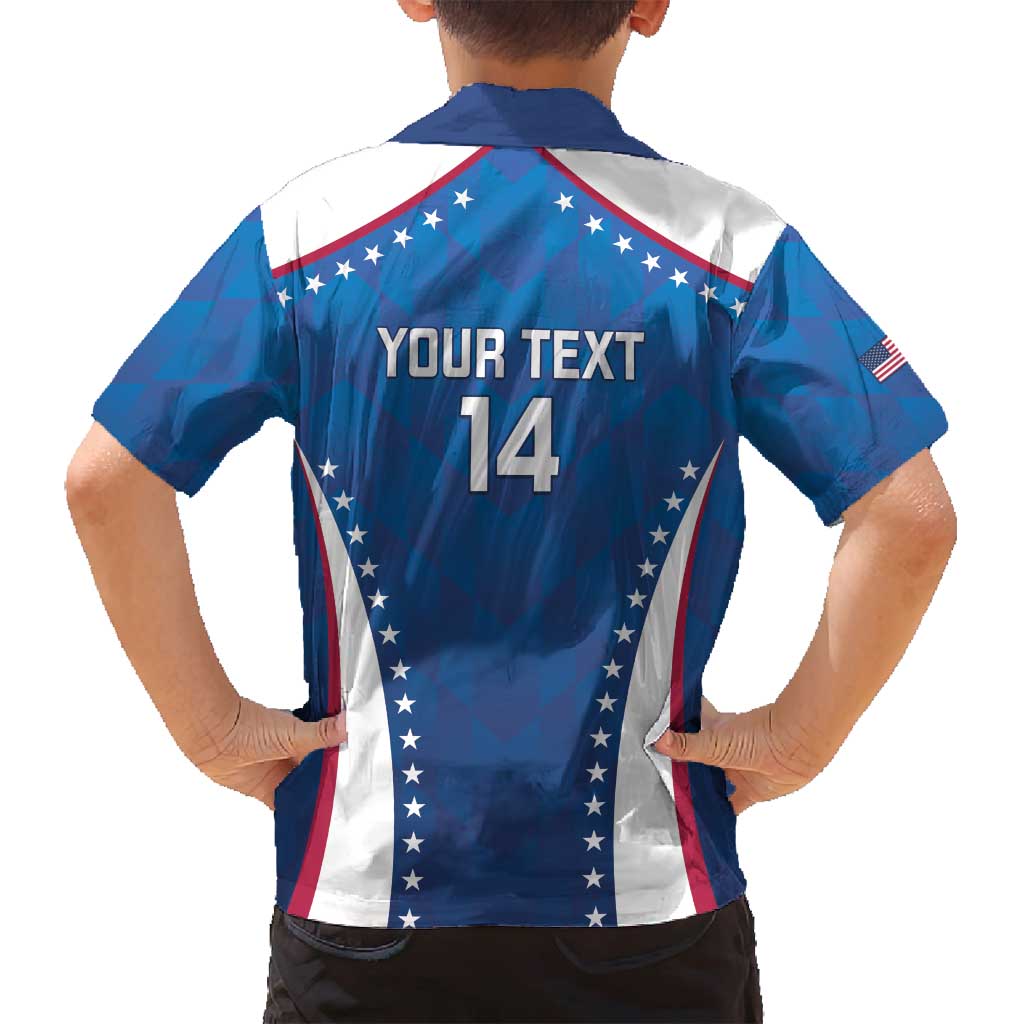 Custom USA 2025 Volleyball Family Matching Long Sleeve Bodycon Dress and Hawaiian Shirt Sporty Style