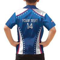 Custom USA 2025 Volleyball Family Matching Long Sleeve Bodycon Dress and Hawaiian Shirt Sporty Style