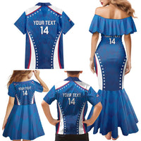 Custom USA 2025 Volleyball Family Matching Mermaid Dress and Hawaiian Shirt Sporty Style
