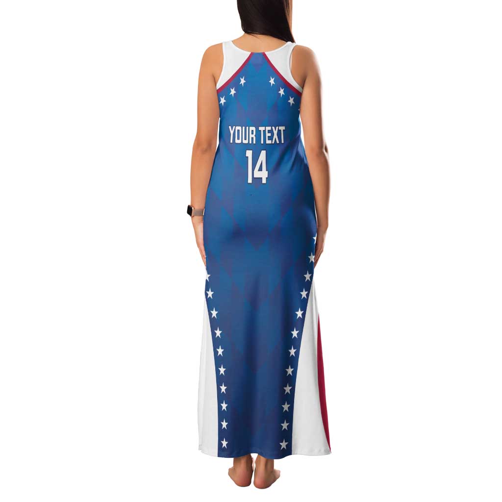 Custom USA 2025 Volleyball Family Matching Tank Maxi Dress and Hawaiian Shirt Sporty Style