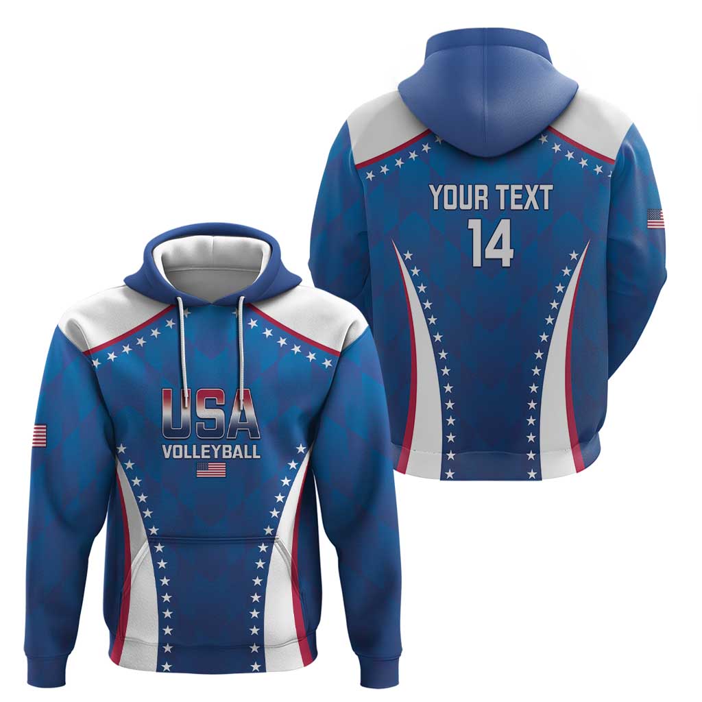 Custom USA 2025 Volleyball Hoodie Sporty Style