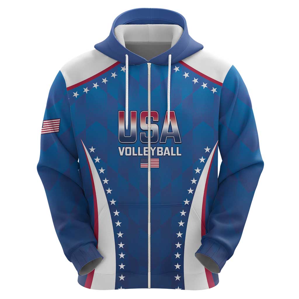 Custom USA 2025 Volleyball Hoodie Sporty Style