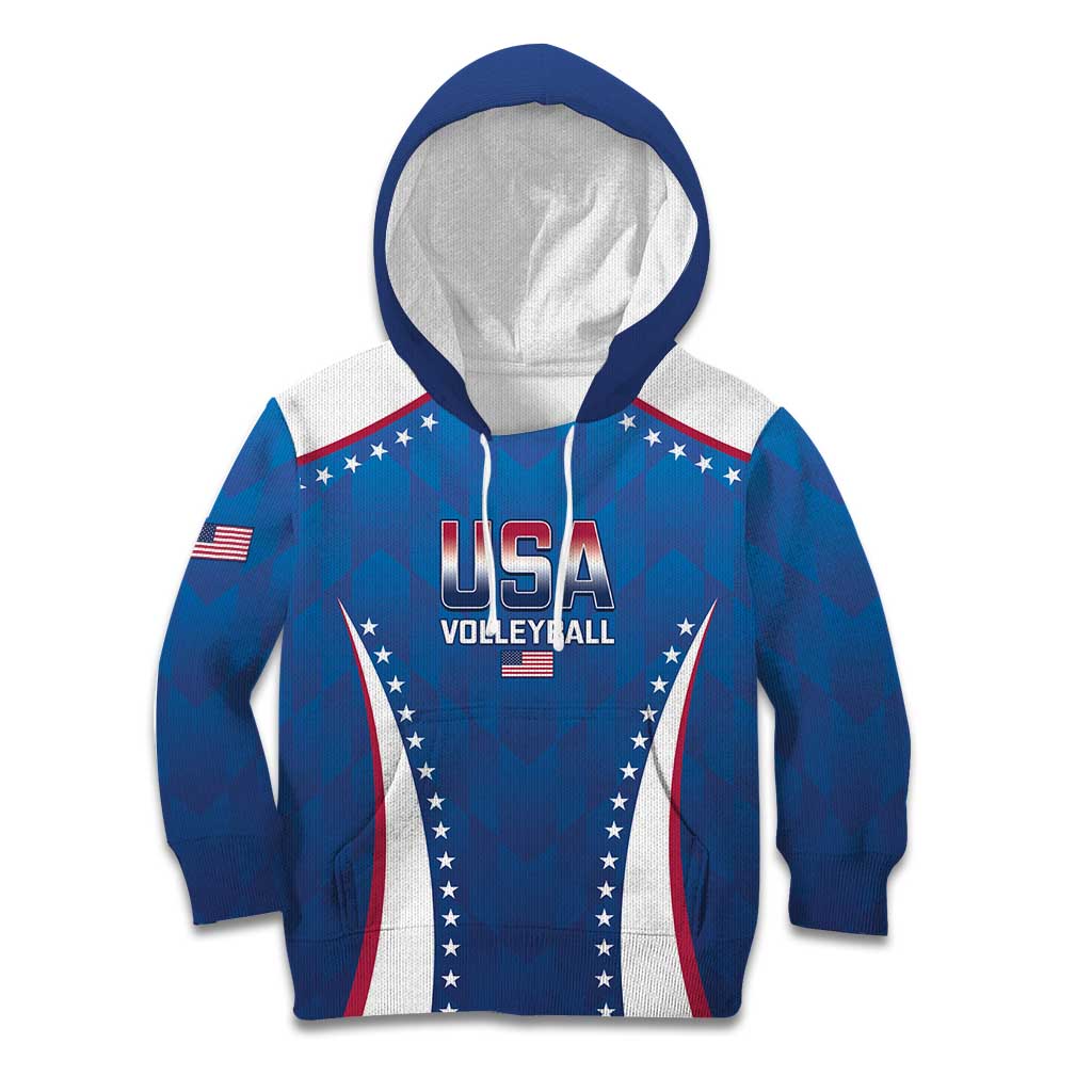 Custom USA 2025 Volleyball Kid Hoodie Sporty Style