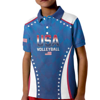 Custom USA 2025 Volleyball Kid Polo Shirt Sporty Style