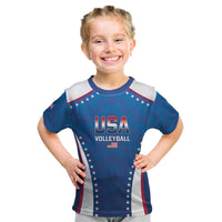 Custom USA 2025 Volleyball Kid T Shirt Sporty Style