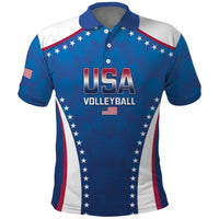 Custom USA 2025 Volleyball Polo Shirt Sporty Style