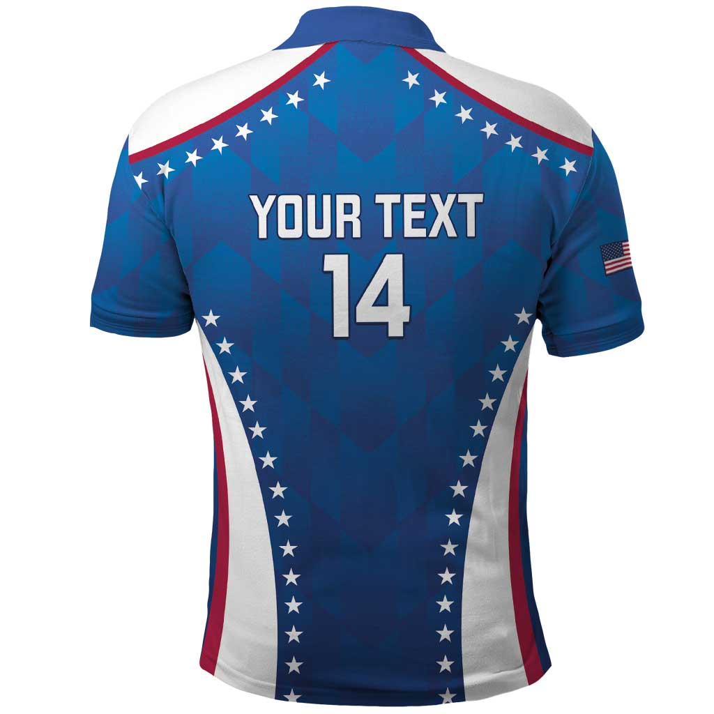 Custom USA 2025 Volleyball Polo Shirt Sporty Style