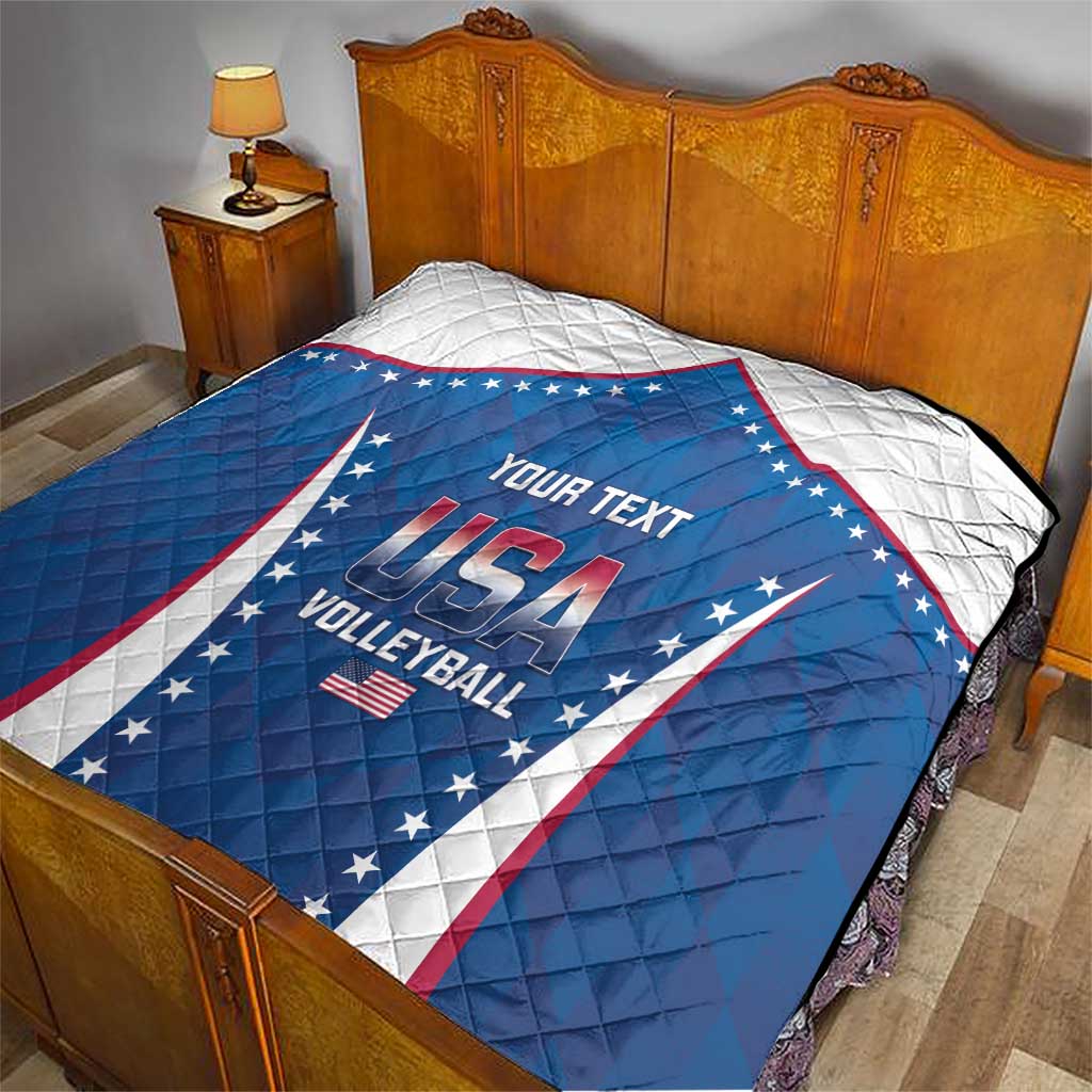 Custom USA 2025 Volleyball Quilt Sporty Style
