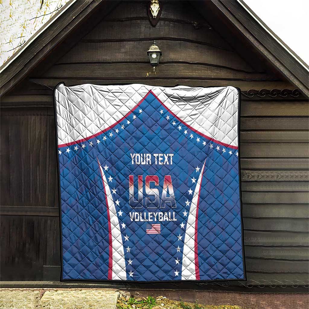 Custom USA 2025 Volleyball Quilt Sporty Style