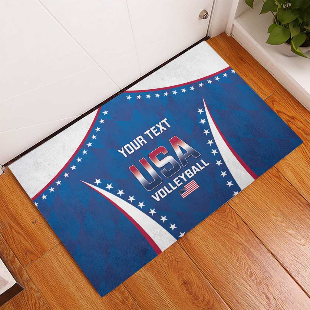 Custom USA 2025 Volleyball Rubber Doormat Sporty Style