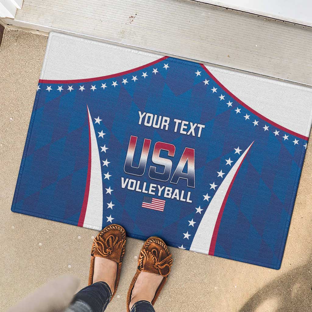 Custom USA 2025 Volleyball Rubber Doormat Sporty Style