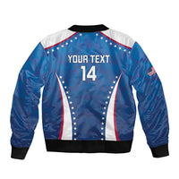 Custom USA 2025 Volleyball Sleeve Zip Bomber Jacket Sporty Style