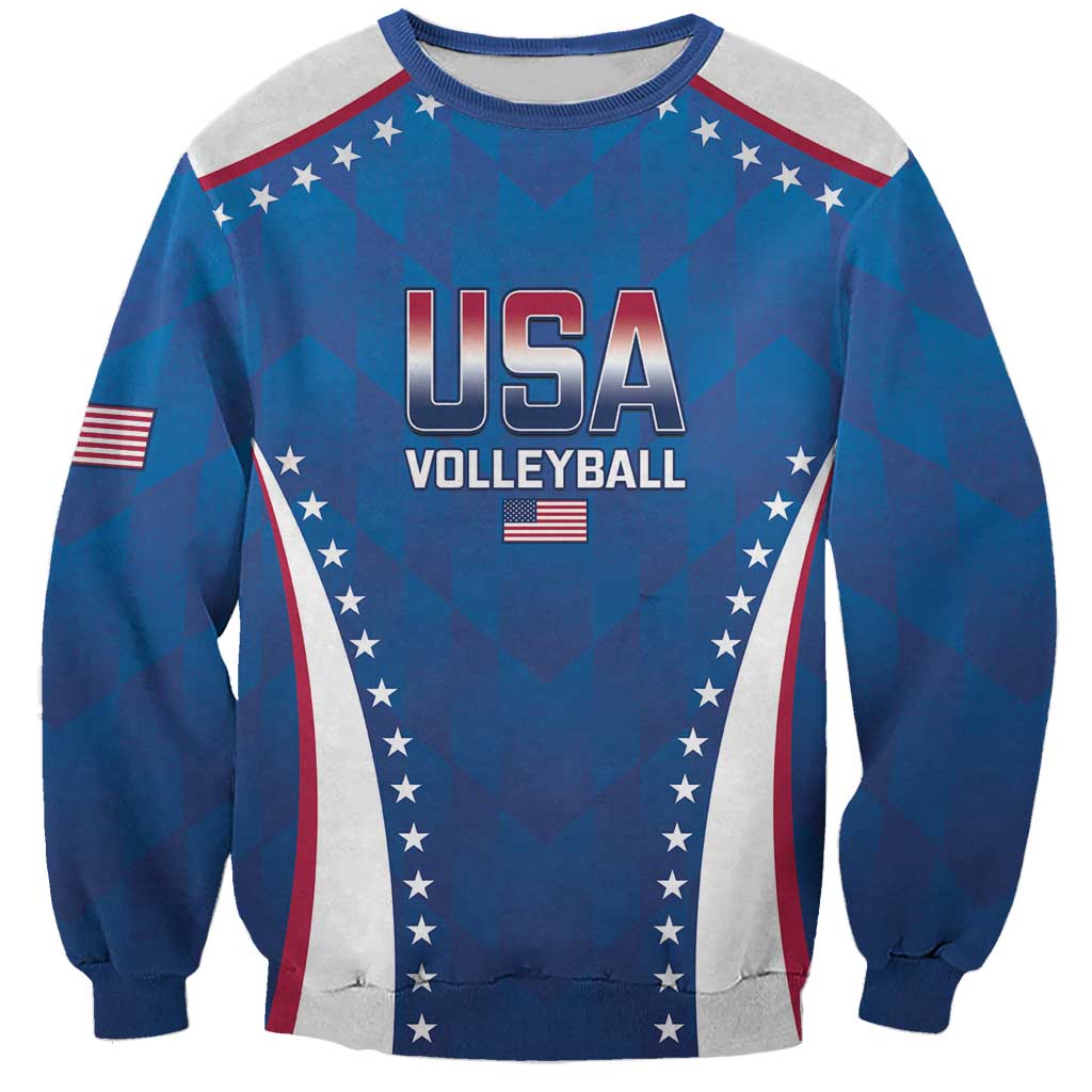 Custom USA 2025 Volleyball Sweatshirt Sporty Style